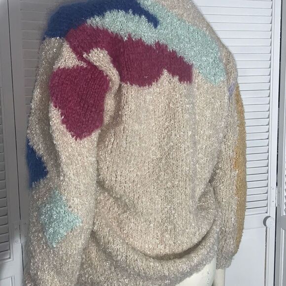 Vintage Pastel Abstract Pullover Sweater‎ Size Medium - Picture 7 of 9